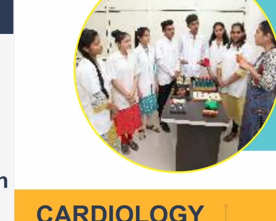 Students in the Cardiology lab, Shri Odhavram Physiotherapy College