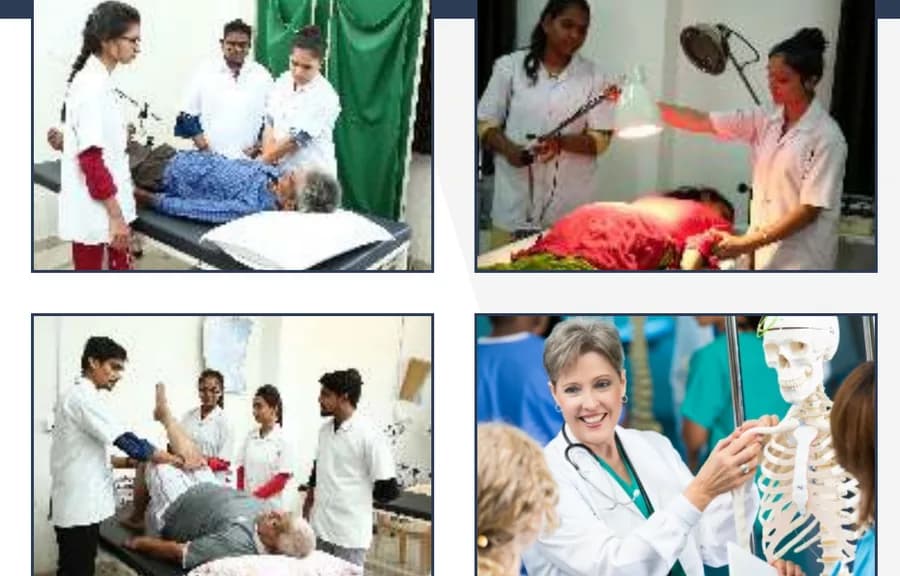 Patient care sessions at the OPD, Shri Odhavram Physiotherapy College
