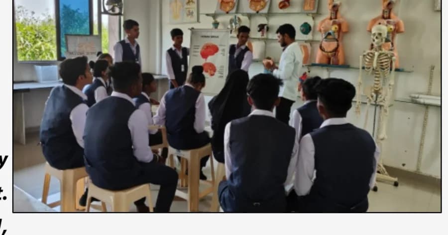 Pre Clinical Science Lab session, Sanket Patel Shri Memorial Nursing College